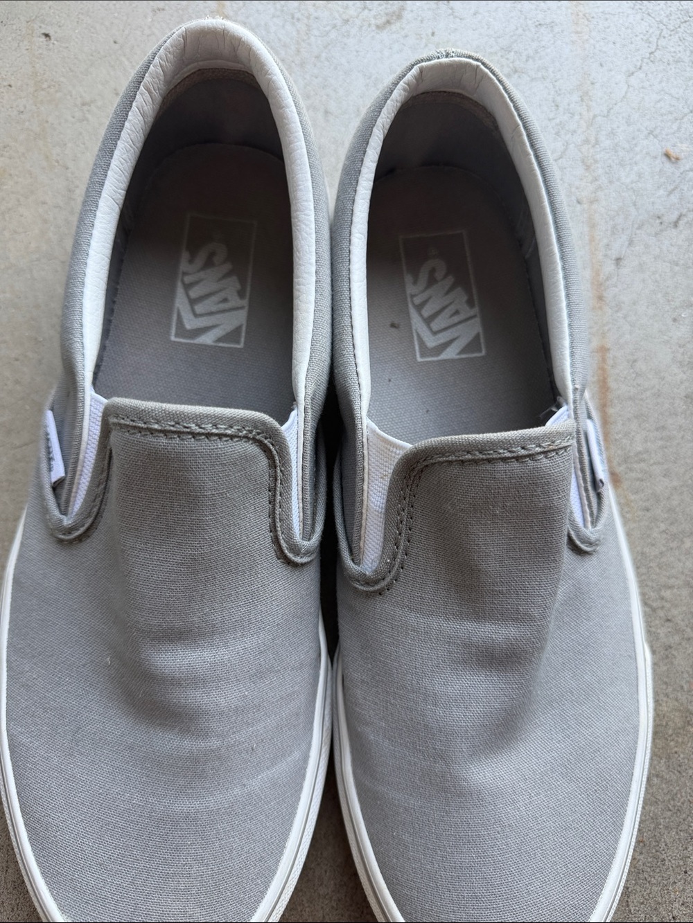 Vans Slip-On Canvas Sneakers in Light Gray - Picture 4 of 4